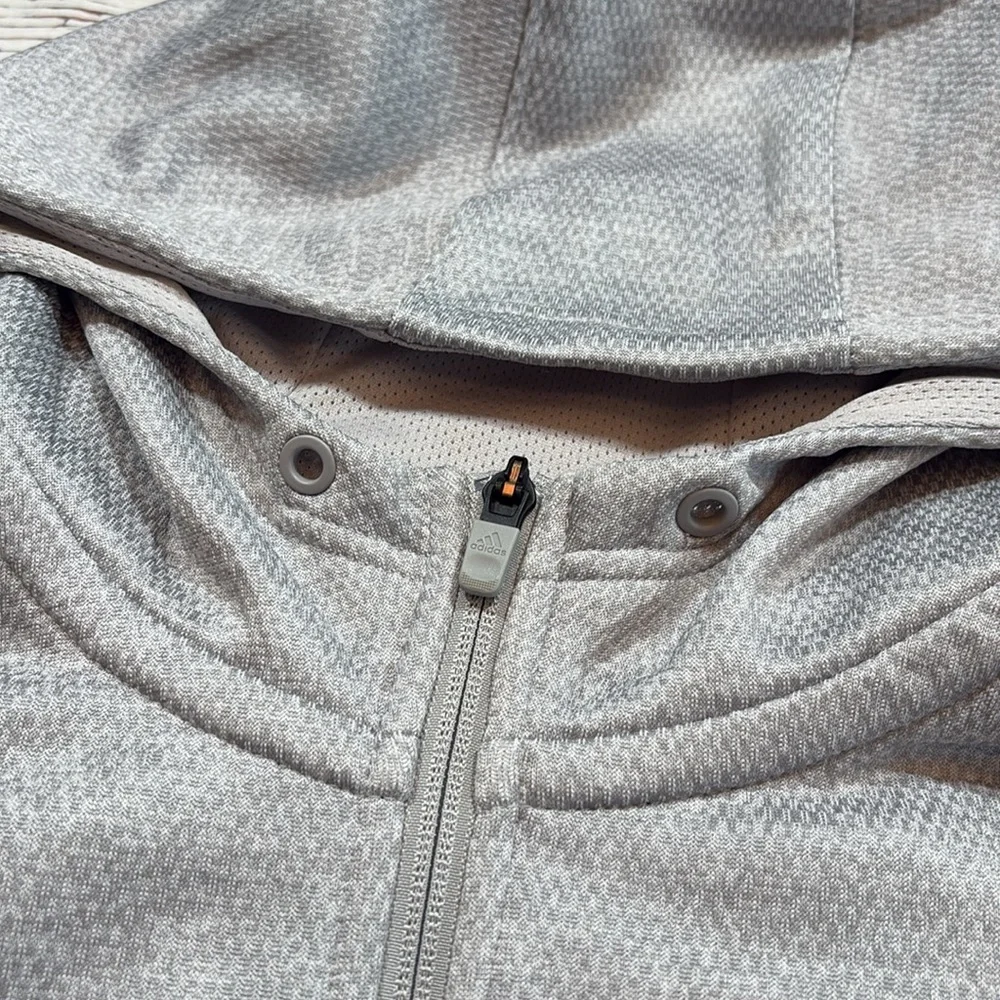 Adidas Red Orange Bowl Grey Full Zip Hoodie sz 2XL